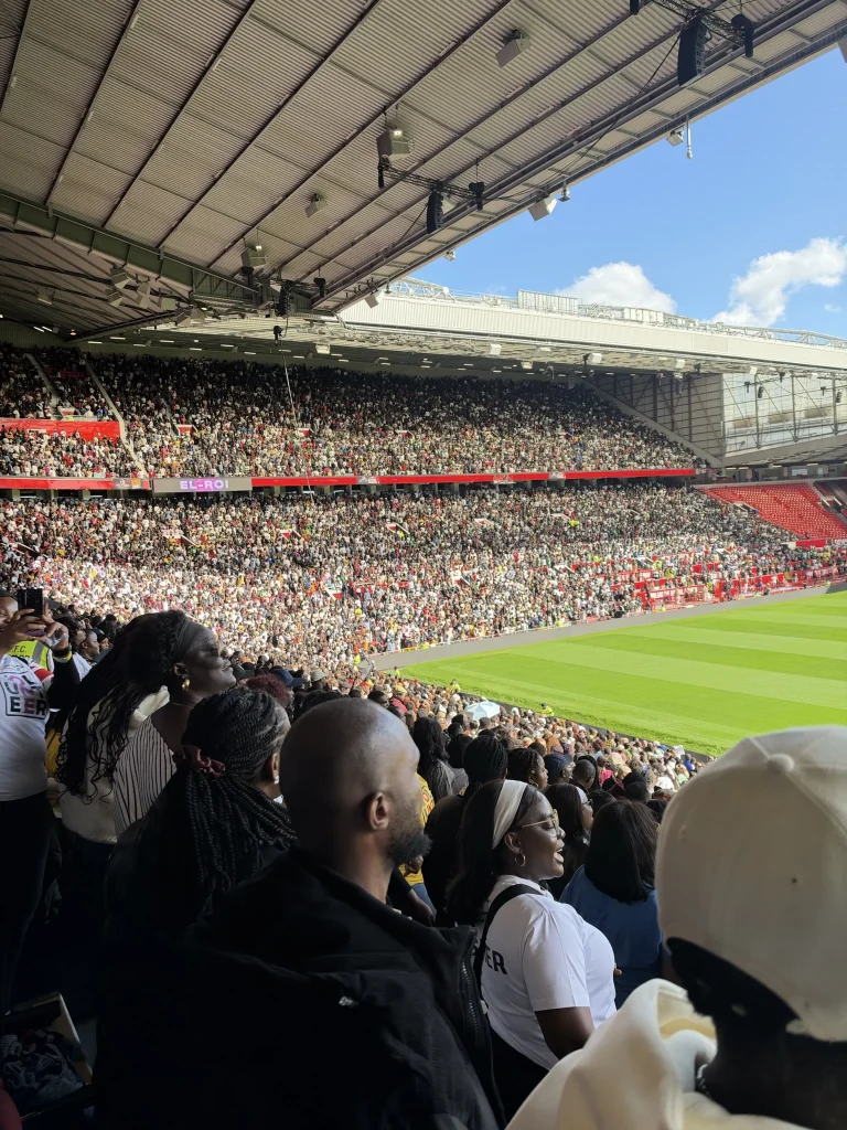 Jerry Eze leads thousands in prayer at Man United’s Old Trafford - Photo Credit : Punch Nigeria