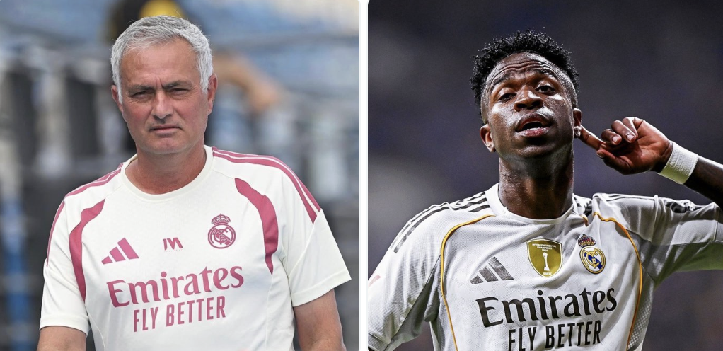 Jose Mourinho and Vinícius Júnior - Photo Credit : Real Madrid, X