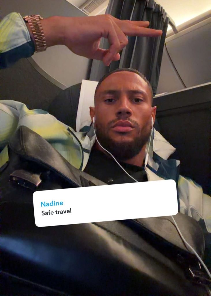 Maduka Okoye on his way to the Super Eagles camp - Photo Credit : Maduka Okoye, Instagram
