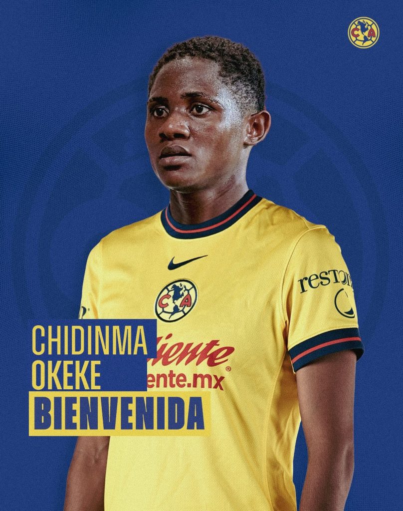 Mexican club, Club America Femenil sign Okeke - Photo Credit : Dailypost Ng
