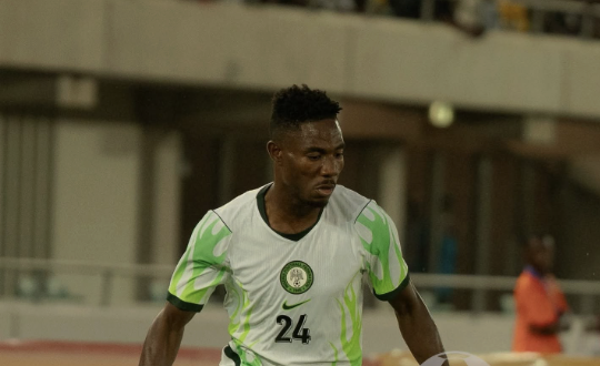 Moses Usor scores a brilliant solo goal to give Nigeria the lead - Photo Credit : NFF Media