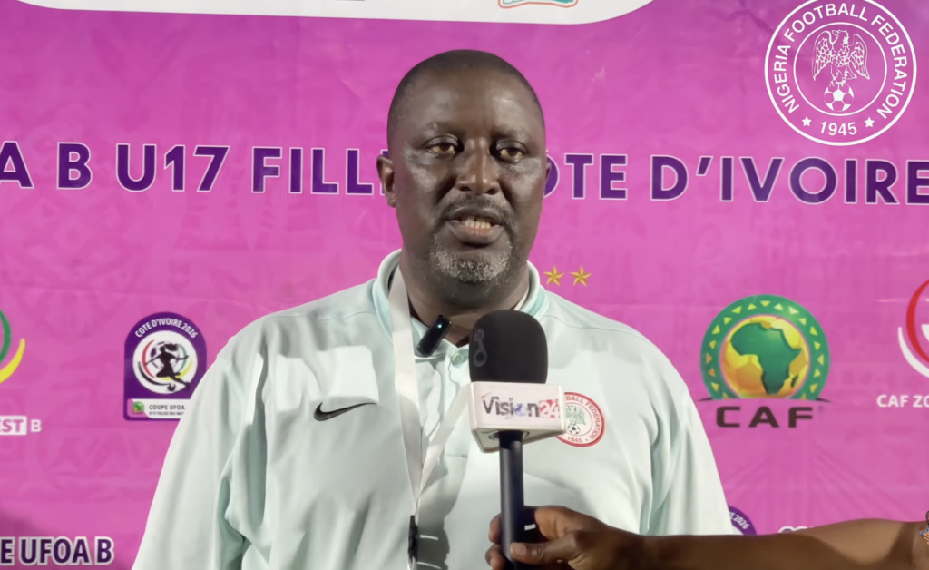 Nigeria Flamingos Head Coach Akeem Busari Reacting to 4–2 Win Over Ghana | 2026 WAFU B U17 Girls Cup - Photo Credit : Ademola Sports, Youtube