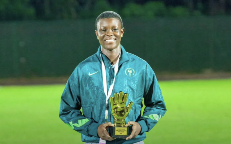 Nigeria’s Flamingos goalkeeper Onyinyechi Opara has been named Best Goalkeeper at the 2026 WAFU-B U17 Girls Cup - Photo Credit : WAFU B U17 Girls Cup, Media