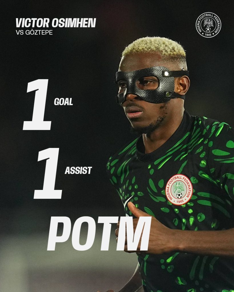 Osimhen continued his wonderful run for Galatasaray against Göztepe - Photo Credit : Super Eagles, X