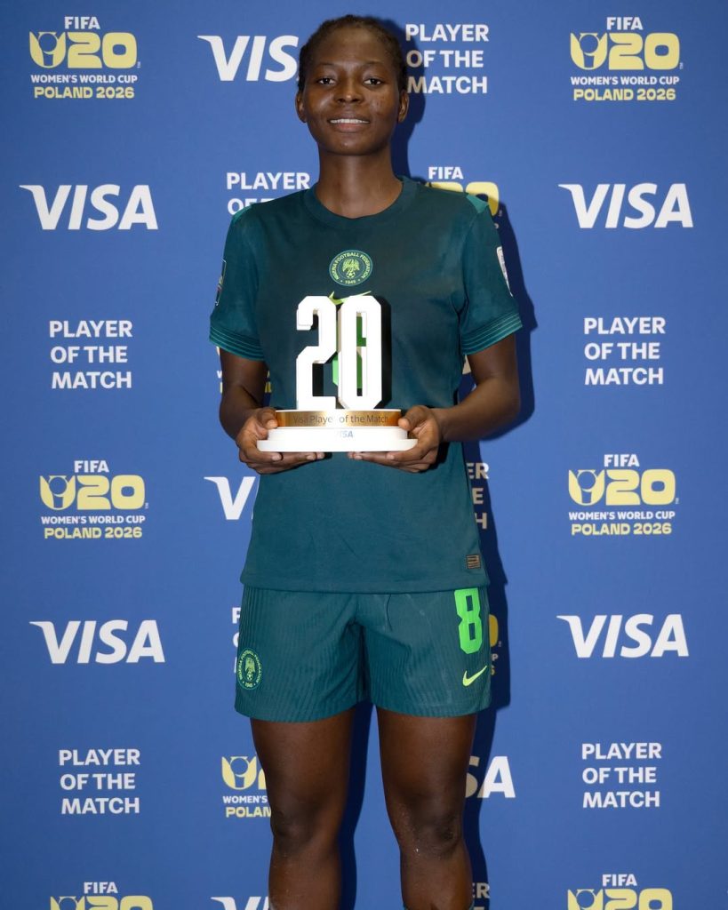 Ramotalahi Kareem is named #VisaPlayerOfTheMatch - Photo Credit : FIFA Women's World Cup, X