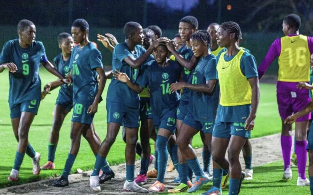 GOAL! ⚽🇳🇬
90+3'
Burkina Faso 0-2 Nigeria
Kemi ADEGBUYI gets on the scoresheet for Nigeria! - Photo Credit : NFF, X