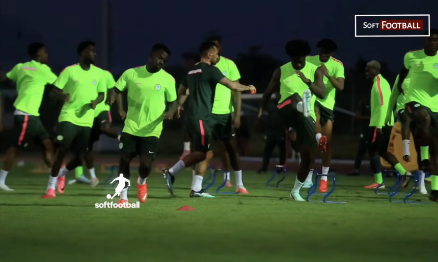 Super Eagles Hold First Training Session in Uyo Ahead of Madagascar Clash - Photo Credit : Softfootball Media