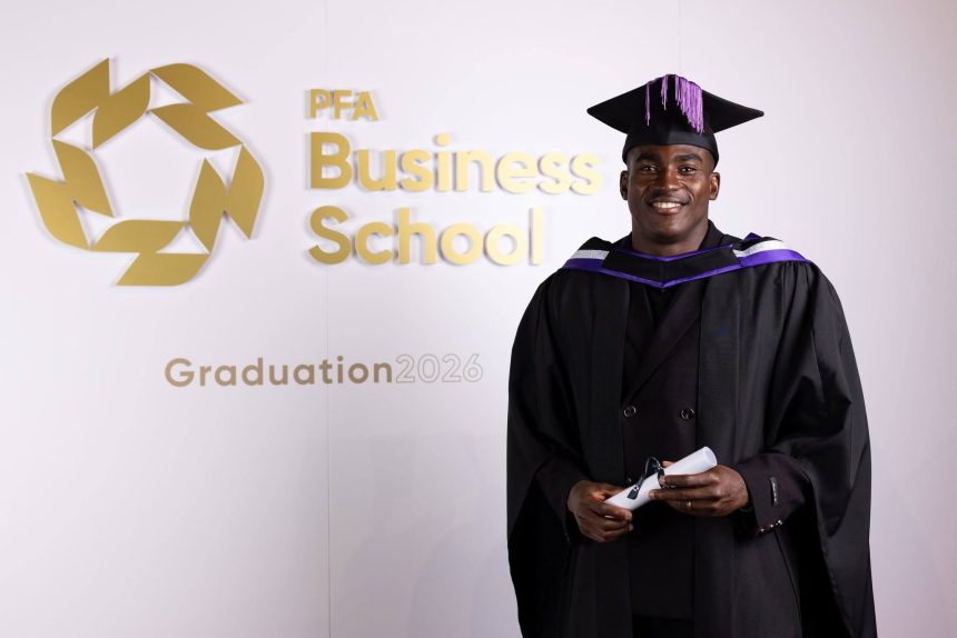 Taiwo Awoniyi Graduates From PFA Business School With Postgraduate Diploma - Photo Credit : Taiwo Awoniyi, X