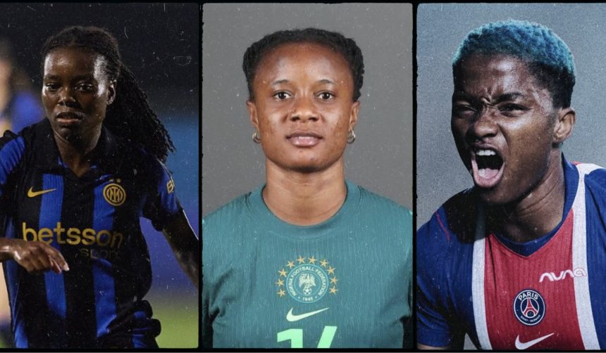 Toni Payne, Oluwatosin Demehin and Rasheedat Ajibade - Photo Credit : PSG Women, Super Falcons, X