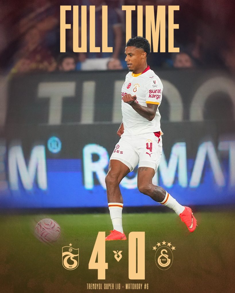 Trabzonspor Destroy Galatasaray 4–0 - Photo Credit : Galatasaray, X