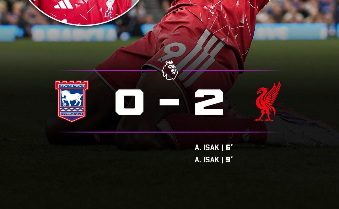 Liverpool beat Ipswich 2-0 (Photo credit: Fabrizio Romano)