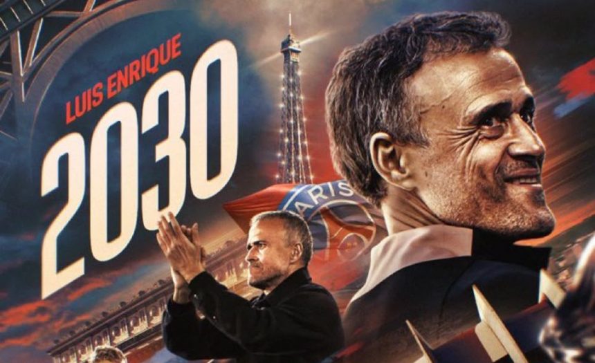 PSG confirm Luis Enrique has signed a new four-year contract. (photo credit: PSG media)