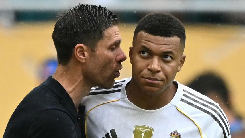 Xabi Alonso and Mbappe (Photo credit: GOAL)