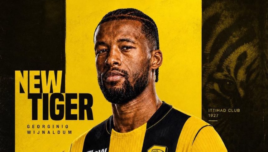 Al-Ittihad confirm Georginio Wijnaldum has joined on a 1+1 contract (Photo credit: ben Jacobs media)