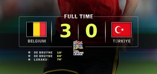 Belgium Beat Türkiye 3-0. (photo credit: bbc media)