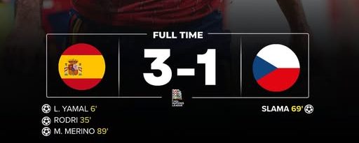 Spain Cruise Past Czechia 3-1 in Nations League Clash. (photo credit: the people media)