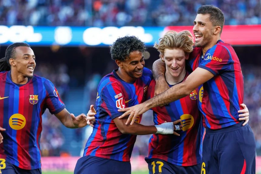 Barcelona Beat Getafe 3-0 as Anthony Gordon Scores First Goal. (photo credit: bbc media)
