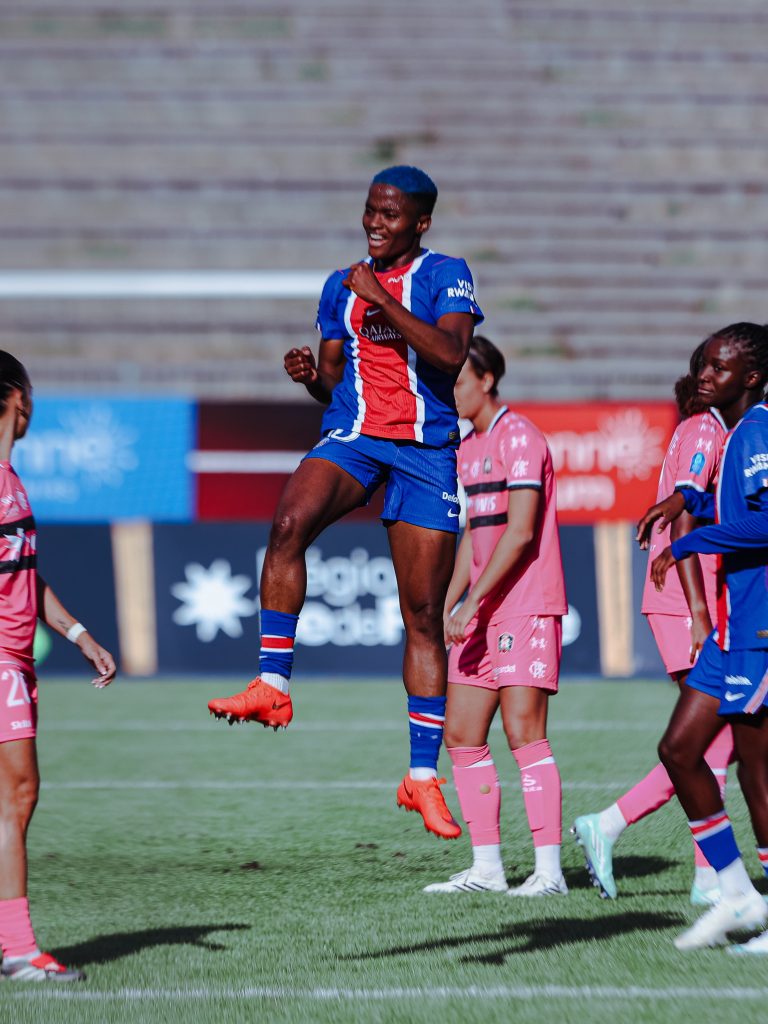 Ajibade continued her impressive form by netting her fourth goal in all competitions - Photo Credit : PSG Women, X