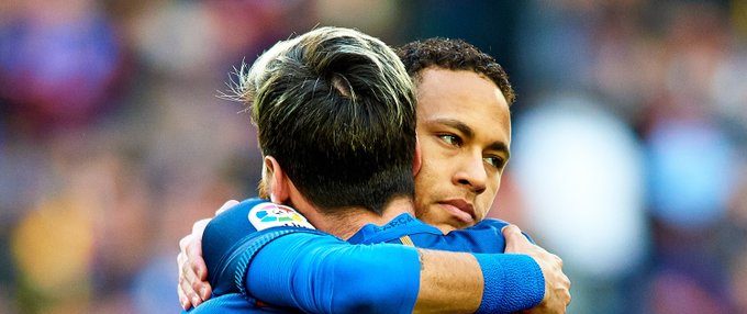 lionel messi and neymar. (photo credit: fabrizo via x)