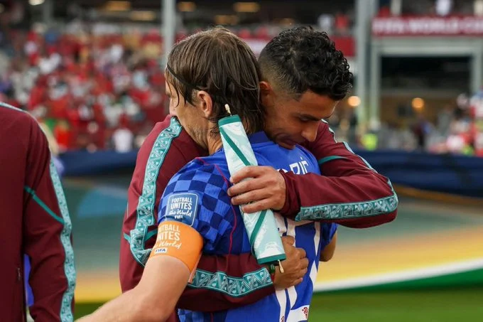 Modrić and ronaldo. (photo credit; punch media)