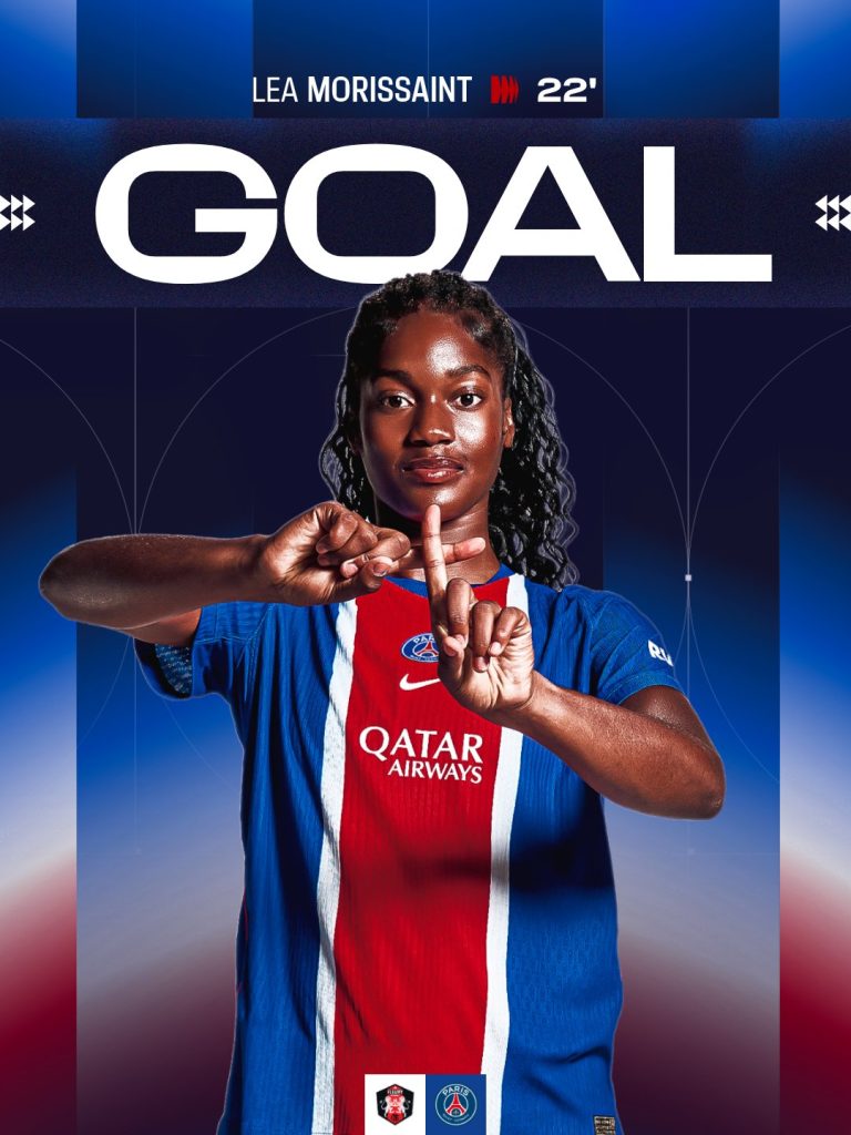 Léa converts her penalty and allows Paris to take the lead! - Photo Credit : PSG Media