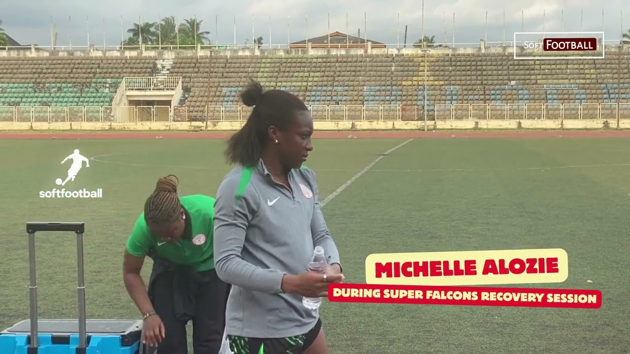 Michelle Alozie Joins Super Falcons Recovery Session After Comoros Win - Photo Credit : Softfootball Media