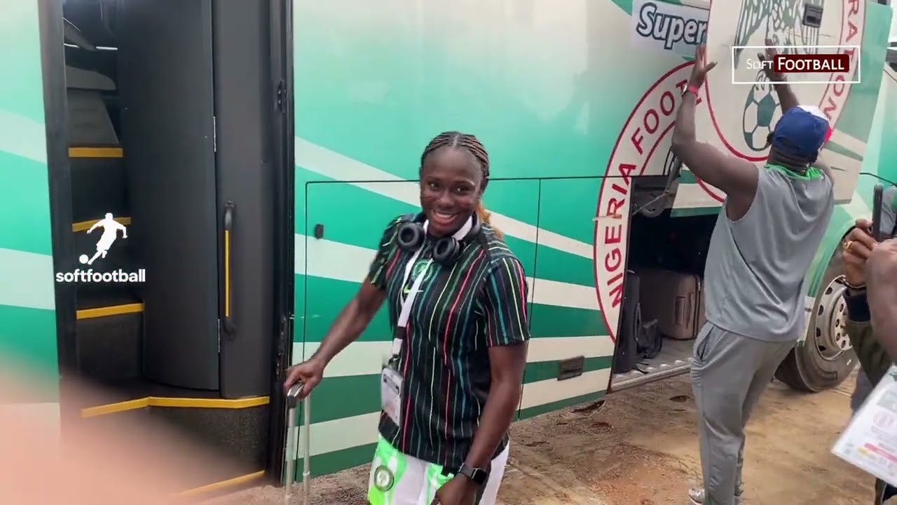 Super Falcons Arrive at Remo Stars Stadium for Crucial Olympics 2028 Qualifiers Clash - Photo Credit : Softfootball Media