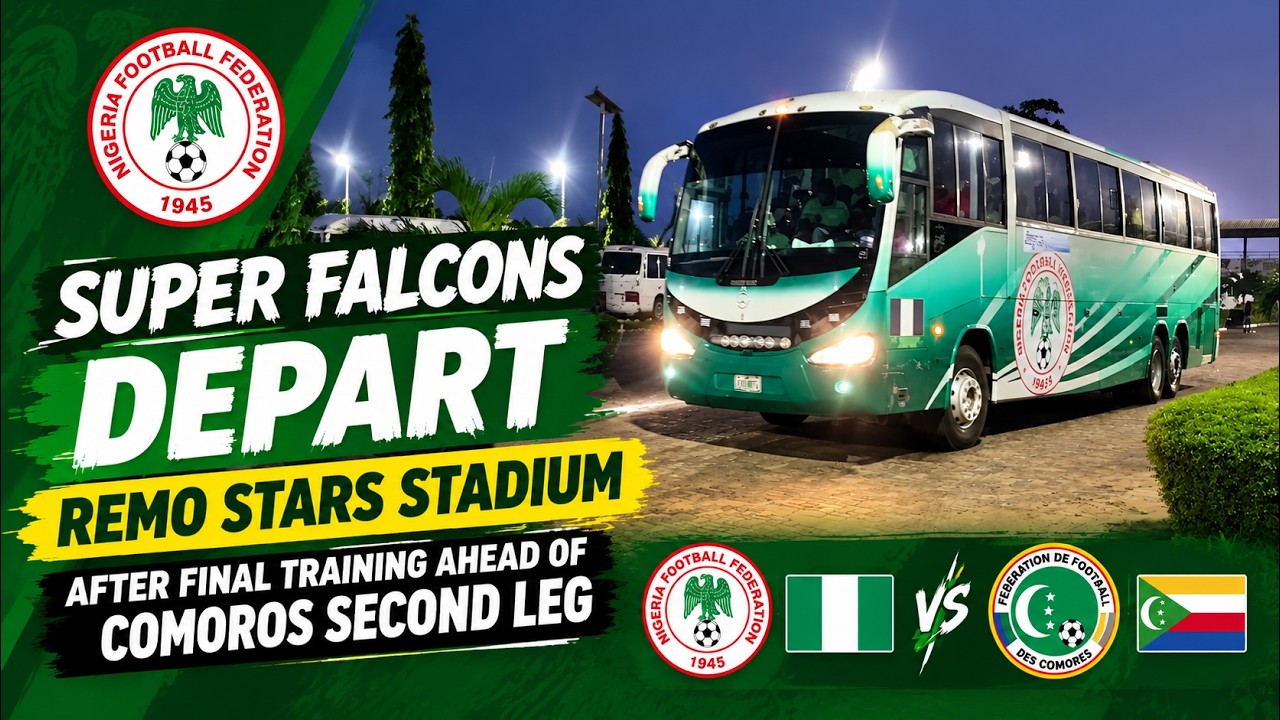 Super Falcons Leave Ikenne Camp Focused on Comoros Clash in Olympics 2028 Qualifiers - Photo Credit : Softfootball Media