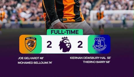 Hull City 2-2 Everton- Photo credit: X media
