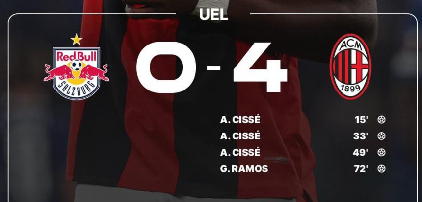 AC Milan 4-0 RB Salzburg- photo credit: milan media