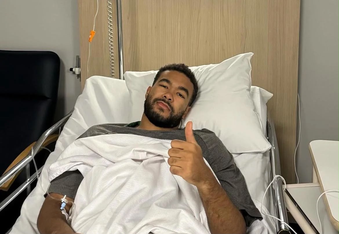 Reece James knee Surgery (Photo credit: Reece James social media)