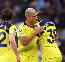 Spurs out the relegation zone after a massive 2-1 win at Aston Villa. (photo credit: Ben Jacobs via x)