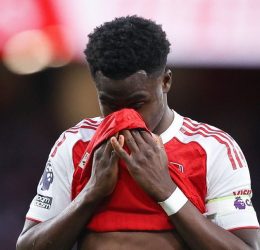 Bukayo Saka is OUT (photo credit: Fabrizio via x)