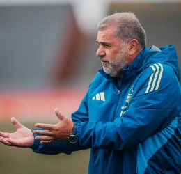 New Nottingham Forest coach Ange Postecoglou is conducting his first training sessions with the players. (Credit: Nottingham Forest file).