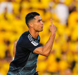 Cristiano Ronaldo scores his 969th career goal (photo credit: Al nassr media)