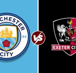 manchester city vs Exeter City.(photo credits: softfootball media)