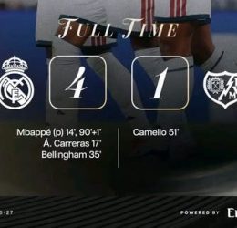 real madrid 4-1 Rayo Vallecano. (photo credit: bbc media_)
