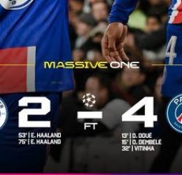 Manchester City Fall to PSG Despite Haaland’s Second-Half Brace. (photo credit: facebook media)