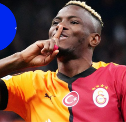 Al Hilal Logo and Victor Osimhen - Photo Credit - Fabrizo Romano via X