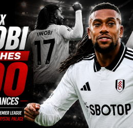 Alex Iwobi Reaches 100 Appearances for Fulham in Premier League Match Against Crystal Palace - Photo Credit : BBC, X