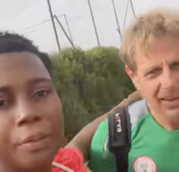 Chiamaka Nnadozie Teaches Super Falcons Coach Per Karlsson Pidgin English After Tanzania Win - Photo Credit : Chiamaka Nnadozie, Instagram