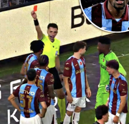 Chibuike Nwaiwu Sees Red as Trabzonspor Lose 1–0 to Ferencváros - Photo Credit : Softfootball Media