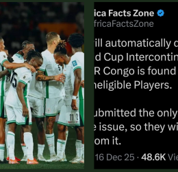 Claims Emerge Over Nigeria’s Qualification Chances After DR Congo Loss - Photo credit : Innocent Tino on Facebook