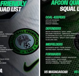 Contrasting Super Eagles squads for the AFCON 2027 qualifiers and the October friendly against Russia - Photo Credit : Super Eagles, X