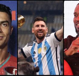 Cristiano Ronaldo, Lionel Messi and Jay Jay Okocha - Photo Credit : Softfootball Media