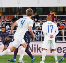 England's Trent Alexander-Arnold scores their second goal from a free kick - Photo Credit : Reuters