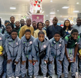 Flamingos Return to Nigeria as WAFU-B U17 Girls Cup Champions - Photo Credit : NFF Media