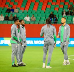 Nigeria Players arrive Rabat (Photo Credit: Nigeria via X)