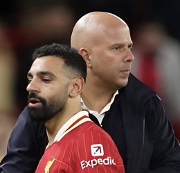 Mohammed Salah and Arne Slot (Photo Credit: Fabrizio Romano Via X)