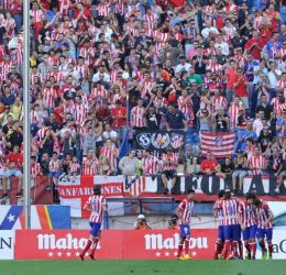 Atletico madrid fans. (photo credit: skysport)